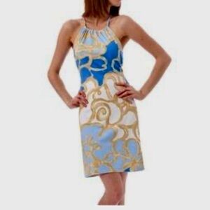 J. McLaughlin Catalina Cloth Halter Dress XS